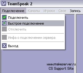 Настройка TeamSpeak