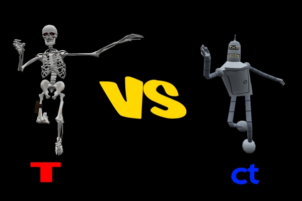 скелет T vs бендер CT