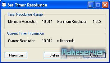 Set Windows Timer Resolution
